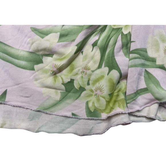 Tommy Bahama Cream and Green Floral Midi Skirt - Picture 6 of 9